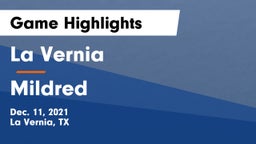 La Vernia  vs Mildred  Game Highlights - Dec. 11, 2021