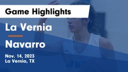 La Vernia  vs Navarro  Game Highlights - Nov. 14, 2023