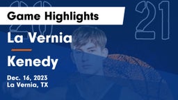 La Vernia  vs Kenedy  Game Highlights - Dec. 16, 2023