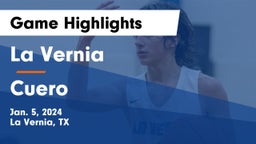 La Vernia  vs Cuero  Game Highlights - Jan. 5, 2024