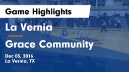 La Vernia  vs Grace Community  Game Highlights - Dec 03, 2016