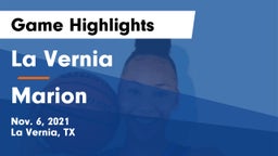 La Vernia  vs Marion  Game Highlights - Nov. 6, 2021