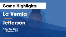 La Vernia  vs Jefferson  Game Highlights - Nov. 22, 2021