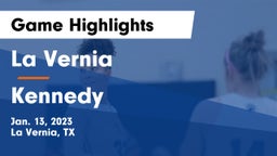 La Vernia  vs Kennedy  Game Highlights - Jan. 13, 2023