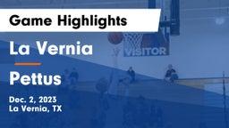 La Vernia  vs Pettus  Game Highlights - Dec. 2, 2023