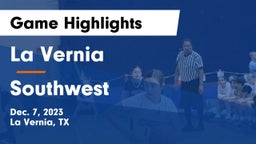 La Vernia  vs Southwest  Game Highlights - Dec. 7, 2023