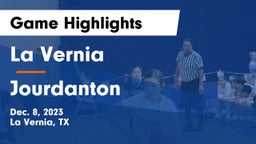La Vernia  vs Jourdanton  Game Highlights - Dec. 8, 2023