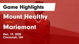 Mount Healthy  vs Mariemont  Game Highlights - Dec. 19, 2020