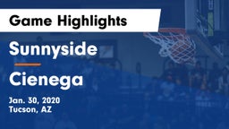 Sunnyside  vs Cienega  Game Highlights - Jan. 30, 2020