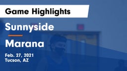 Sunnyside  vs Marana  Game Highlights - Feb. 27, 2021