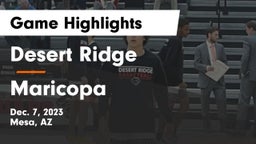 Desert Ridge  vs Maricopa  Game Highlights - Dec. 7, 2023