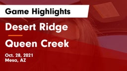 Desert Ridge  vs Queen Creek  Game Highlights - Oct. 28, 2021