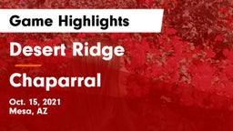 Desert Ridge  vs Chaparral  Game Highlights - Oct. 15, 2021