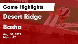Desert Ridge  vs Basha  Game Highlights - Aug. 31, 2022