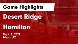 Desert Ridge  vs Hamilton  Game Highlights - Sept. 2, 2022