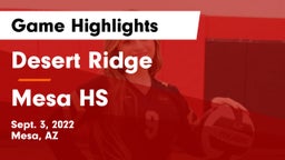 Desert Ridge  vs Mesa HS Game Highlights - Sept. 3, 2022