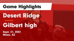 Desert Ridge  vs Gilbert high Game Highlights - Sept. 21, 2022