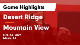 Desert Ridge  vs Mountain View  Game Highlights - Oct. 14, 2022