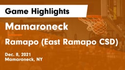 Mamaroneck  vs Ramapo  (East Ramapo CSD) Game Highlights - Dec. 8, 2021