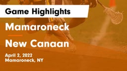 Mamaroneck  vs New Canaan  Game Highlights - April 2, 2022