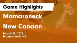 Mamaroneck  vs New Canaan  Game Highlights - March 30, 2024
