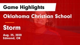 Oklahoma Christian School vs Storm Game Highlights - Aug. 25, 2020