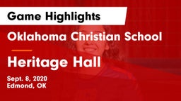 Oklahoma Christian School vs Heritage Hall  Game Highlights - Sept. 8, 2020