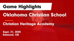 Oklahoma Christian School vs Christian Heritage Academy Game Highlights - Sept. 21, 2020