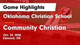 Oklahoma Christian School vs Community Christian  Game Highlights - Oct. 24, 2020