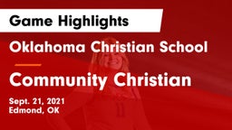 Oklahoma Christian School vs Community Christian  Game Highlights - Sept. 21, 2021