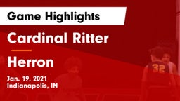 Cardinal Ritter  vs Herron  Game Highlights - Jan. 19, 2021