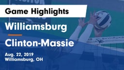 Williamsburg  vs Clinton-Massie  Game Highlights - Aug. 22, 2019