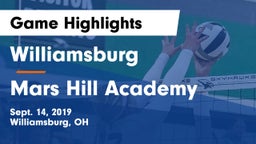 Williamsburg  vs Mars Hill Academy Game Highlights - Sept. 14, 2019