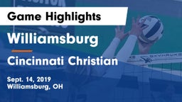 Williamsburg  vs Cincinnati Christian  Game Highlights - Sept. 14, 2019