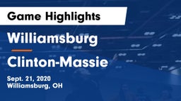 Williamsburg  vs Clinton-Massie  Game Highlights - Sept. 21, 2020