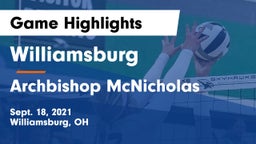 Williamsburg  vs Archbishop McNicholas  Game Highlights - Sept. 18, 2021