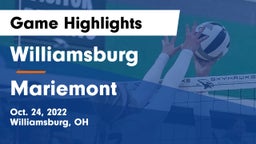 Williamsburg  vs Mariemont Game Highlights - Oct. 24, 2022