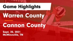 Warren County  vs Cannon County  Game Highlights - Sept. 20, 2021