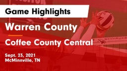 Warren County  vs Coffee County Central  Game Highlights - Sept. 23, 2021