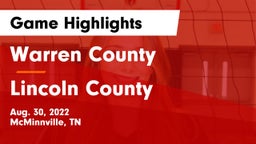 Warren County  vs Lincoln County   Game Highlights - Aug. 30, 2022