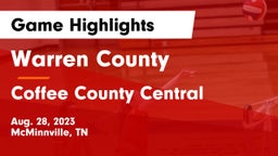 Warren County  vs Coffee County Central  Game Highlights - Aug. 28, 2023