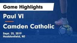 Paul VI  vs Camden Catholic  Game Highlights - Sept. 25, 2019