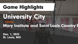 University City  vs Mary Institute and Saint Louis Country Day School Game Highlights - Dec. 1, 2023