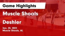 Muscle Shoals  vs Deshler  Game Highlights - Jan. 20, 2022
