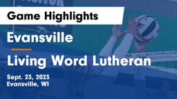 Evansville  vs Living Word Lutheran Game Highlights - Sept. 23, 2023
