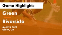 Green  vs Riverside  Game Highlights - April 23, 2022
