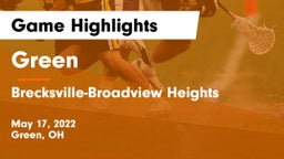 Green  vs Brecksville-Broadview Heights  Game Highlights - May 17, 2022