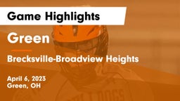 Green  vs Brecksville-Broadview Heights  Game Highlights - April 6, 2023