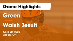 Green  vs Walsh Jesuit  Game Highlights - April 28, 2023