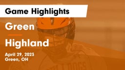Green  vs Highland  Game Highlights - April 29, 2023